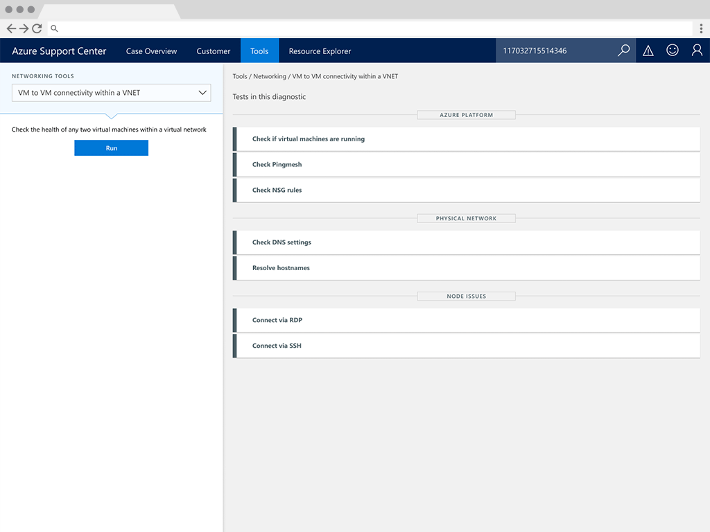 Before the test is run, the engineer can see an overview of all the tasks that that the test will be running.