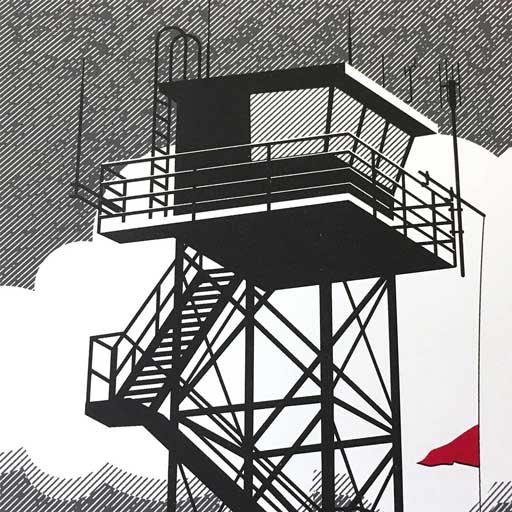 Coast Guard Tower print detail